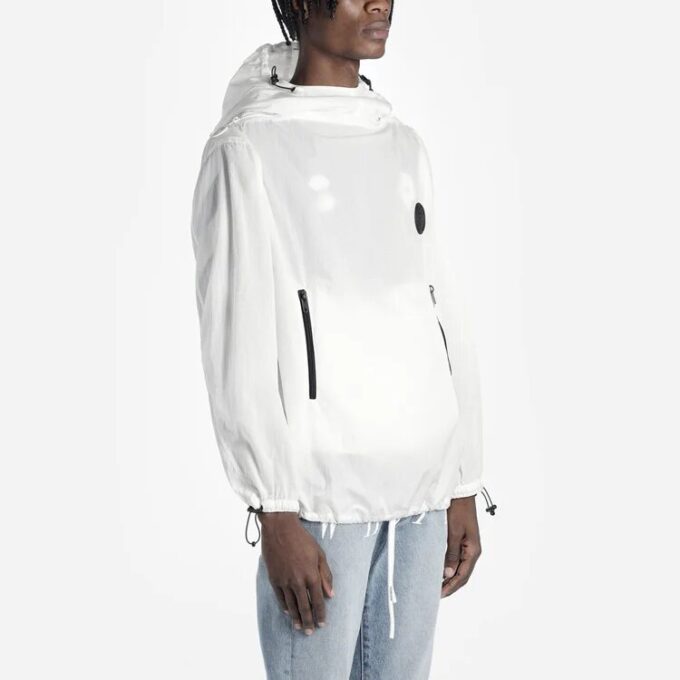 FW19 Printing Pullover Hooded Jacket Men White