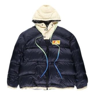 FW19 Scaffolding Zipped Puffer Arrow Jacket Men Blue