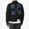FW20 Arrow Printed Denim Jacket Men Black