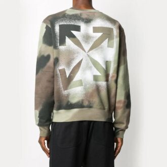 FW20 Arrows Logo Printing Pullover Men Camo/Green