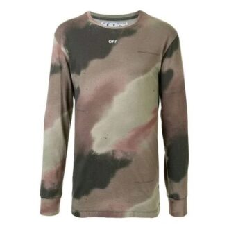 FW20 Arrows Printing Camo Long Sleeve Men Green