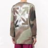 FW20 Arrows Printing Camo Long Sleeve Men Green