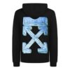 FW20 Arrows Printing Hooded Pullover Men Black