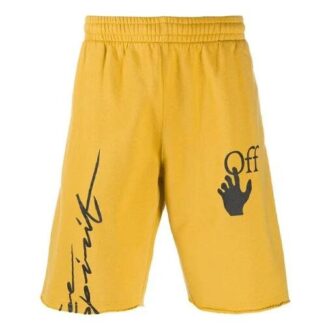 FW20 Arrows Printing Sports Shorts Men Yellow