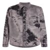 FW20 Back Arrow Logo Tie-dyed Denim Shirt Men Black