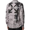 FW20 Back Arrow Logo Tie-dyed Denim Shirt Men Black