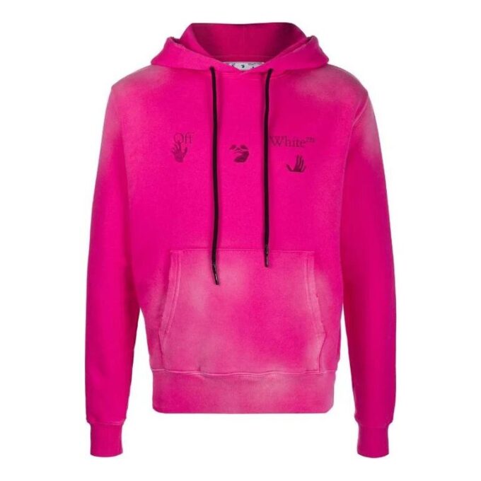 FW20 Bleach Logo Hooded Sweater Peach Pink