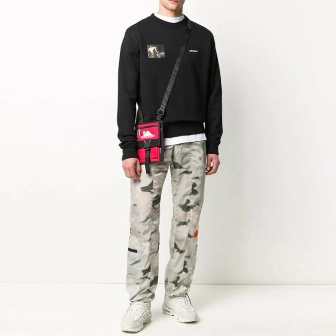 FW20 Caravaggio Angel Printing Sweater Men Black
