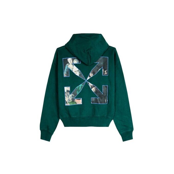 FW20 Caravaggio Loose Hooded Pullover Men Green