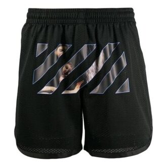 FW20 Caravaggio Printing Sports Shorts Men Black