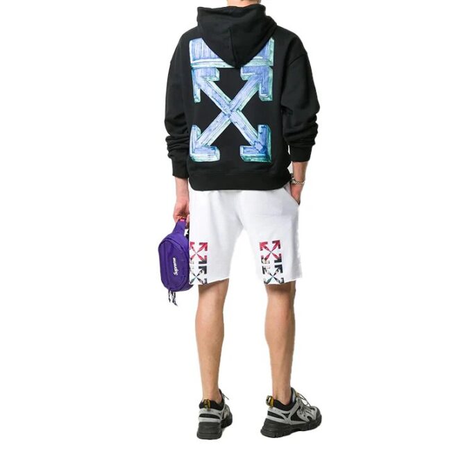FW20 Caravaggio Printing Sports Shorts Men White