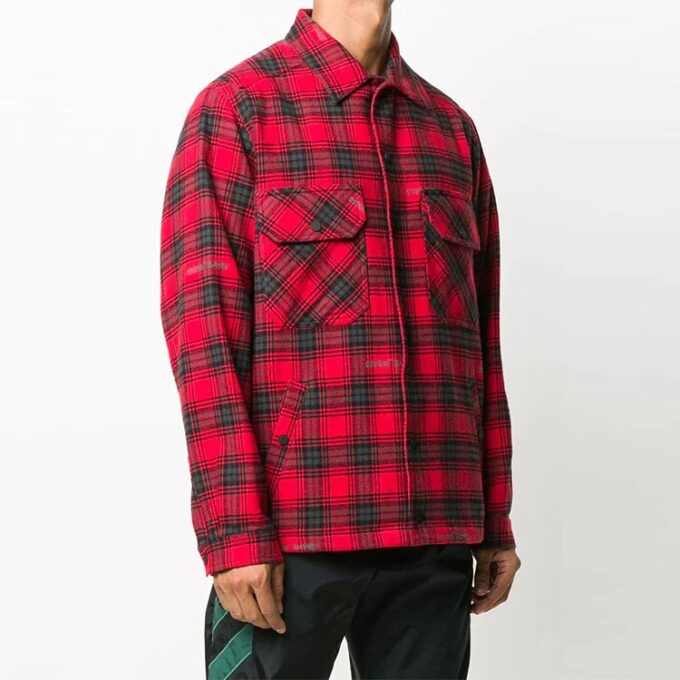 FW20 Cotton Arrows Printing Jacket Men Red