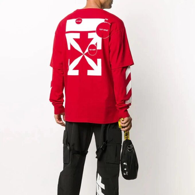 Fw20 Diagonal Stripe Layered Sleeve Swea