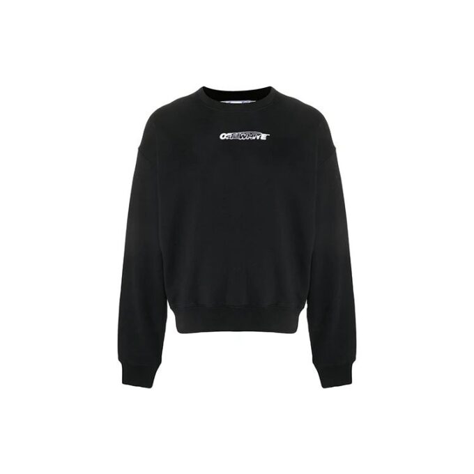 FW20 Hand Painted Graffiti Printing Pullover Men Black