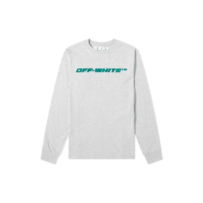 FW20 Hand Painted Logo Printing Pullover Men Grey