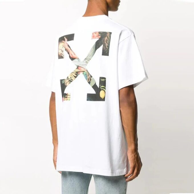 FW20 Human Skeleton Arrow Short-sleeve Tee Men’ s White