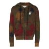 FW20 Leaf Camouflage Applique Hooded Sweater Men’ s Khaki/Green