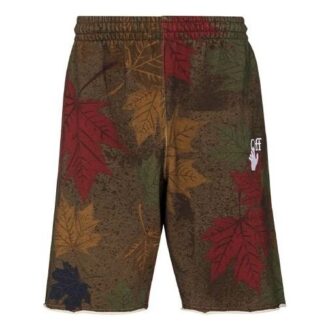 FW20 Leaf CamouflageArrowApplique Shorts Men’ s Khaki/Green