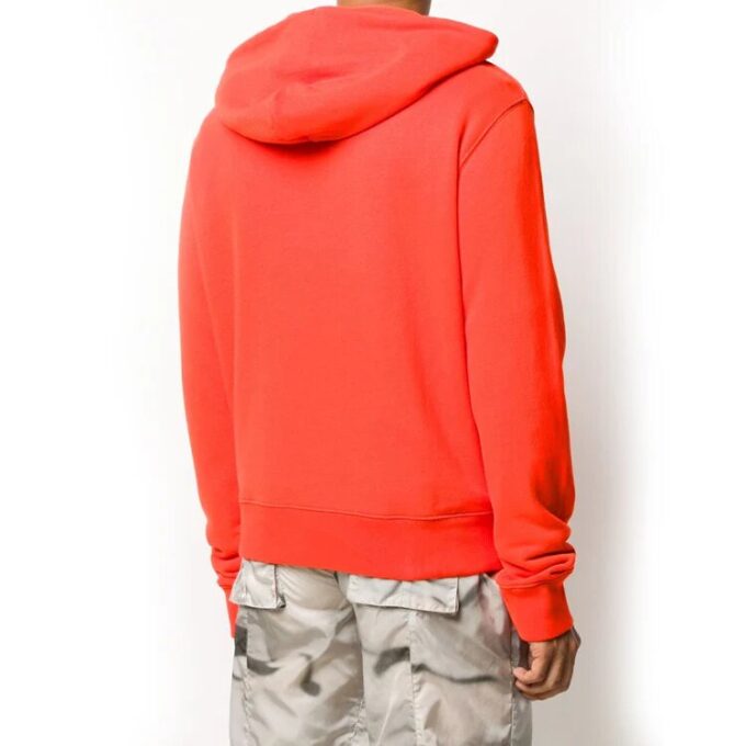 FW20 Logo Printing Hooded Pullover Men Orange