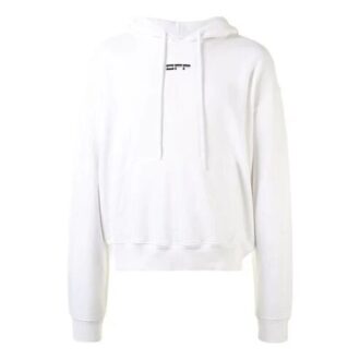 FW20 Logo Printing Hooded Pullover Men White