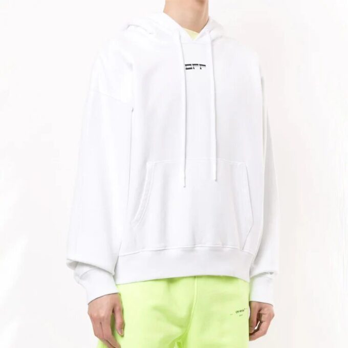 FW20 Logo Printing Hooded Pullover Men White