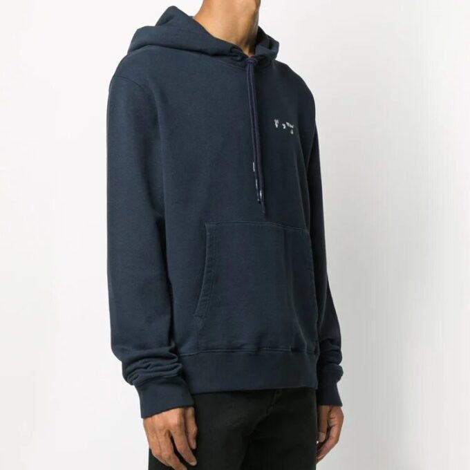 FW20 Logo Printing Loose Hooded Pullover Men Grey