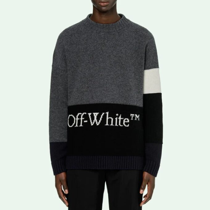 FW20 Logo Printing Sweater Men Grey