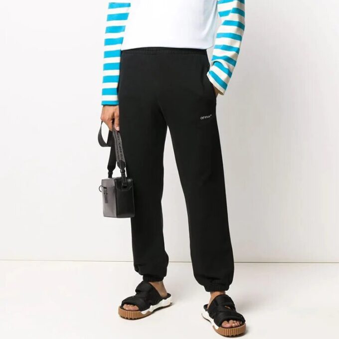 FW20 Logo Printing Trousers Men Black