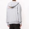 FW20 Logo Printing Zipper Hooded Jacket Men Grey