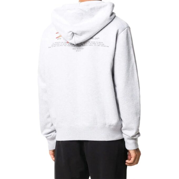 FW20 LogoPrinting Hooded Pullover Men Grey