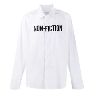 FW20 Non-Fiction Printing Long-sleeved Shirt Men White