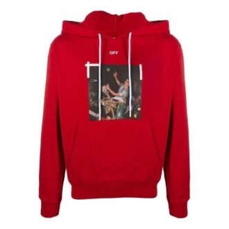 FW20 Pascal Printing Hooded Pullover Men Red