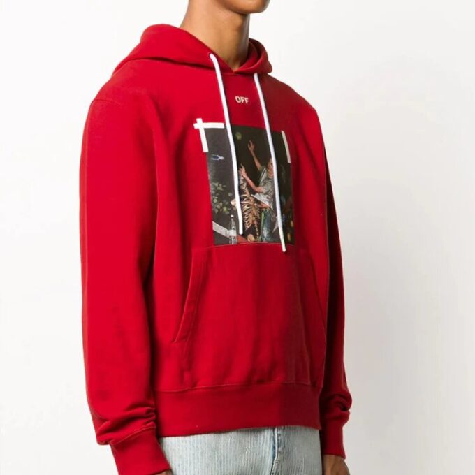 FW20 Pascal Printing Hooded Pullover Men Red