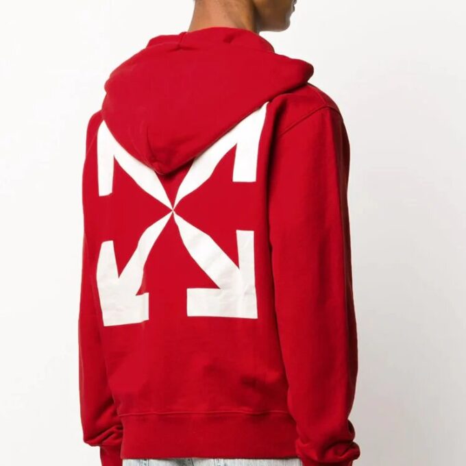 FW20 Pascal Printing Hooded Pullover Men Red