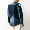 FW20 Patchwork Design Denim Jacket Men Blue