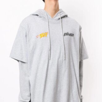 FW20 Pivo Flash Logo Applique Hooded Sweater Men’ s Grey