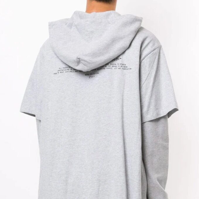 FW20 Pivo Flash Logo Applique Hooded Sweater Men’ s Grey