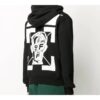 FW20 Pivot Fish Printing Hooded Pullover Men Black