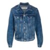 FW20 Printed Denim Jacket Men Navy