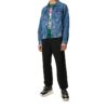 FW20 Printed Denim Jacket Men Navy