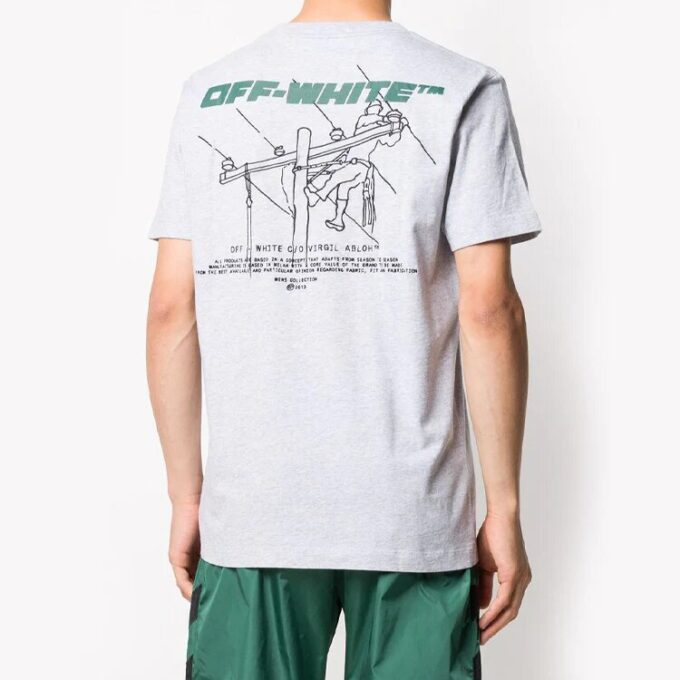 FW20 Trellis Worker Logo Printed Men Grey