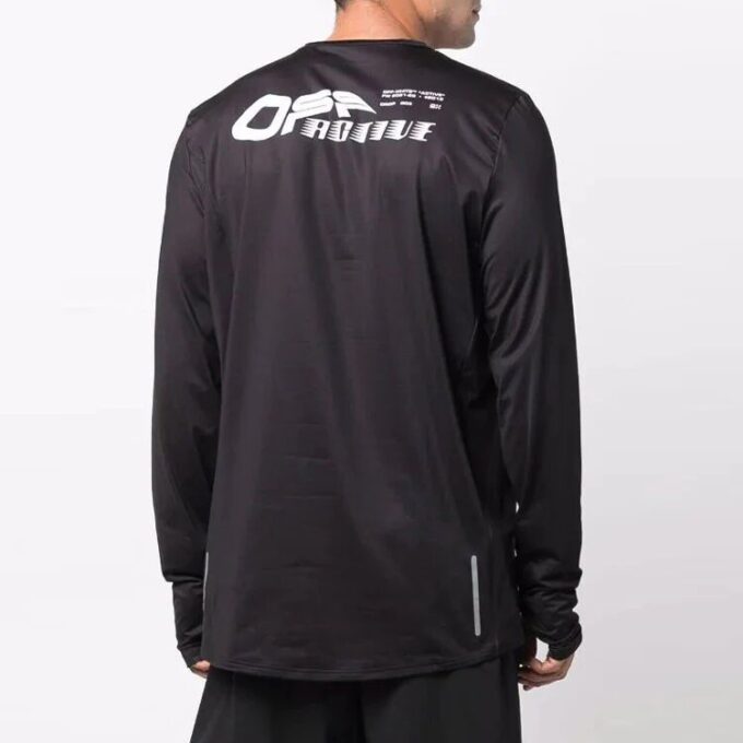 FW21 Active Logo Printing Long Sleeves Loose Fit Black