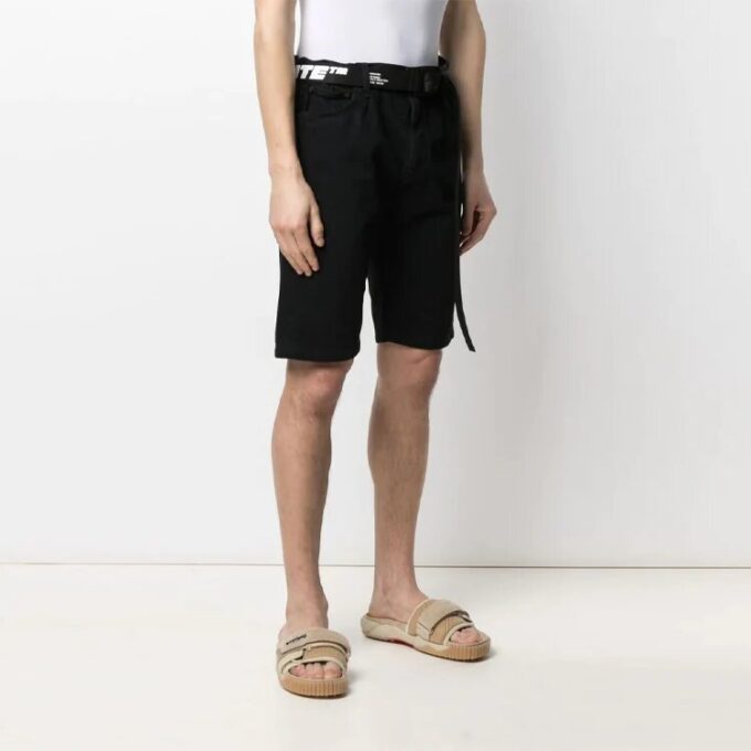 FW21 Alphabet Belt Design Casual Shorts Version Black