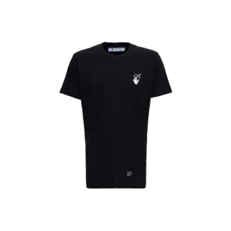 FW21 Alphabet Printing Round Neck Short Sleeve Version Black