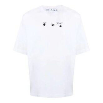 FW21 Arrow Cotton Round Neck Short Sleeve Slim Fit Version White