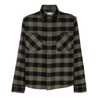 FW21 Arrow flannel Plaid Long Sleeves Shirt Loose Fit Yellow