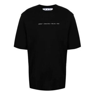 FW21 Arrow Pattern Logo Printing Round Neck Short Sleeve Ordinary Version Black
