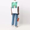 FW21 Arrow Pattern Printing Short Sleeve Loose Fit White