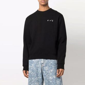 FW21 Arrow Pattern Round Neck Pullover Version Black