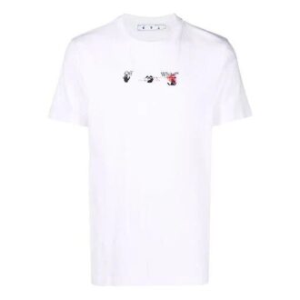 FW21 Arrow Pattern Short Sleeve Version White